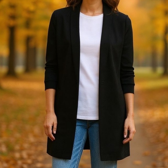 Ronni Nicole Black Open Front Cardigan - Picture 10 of 10